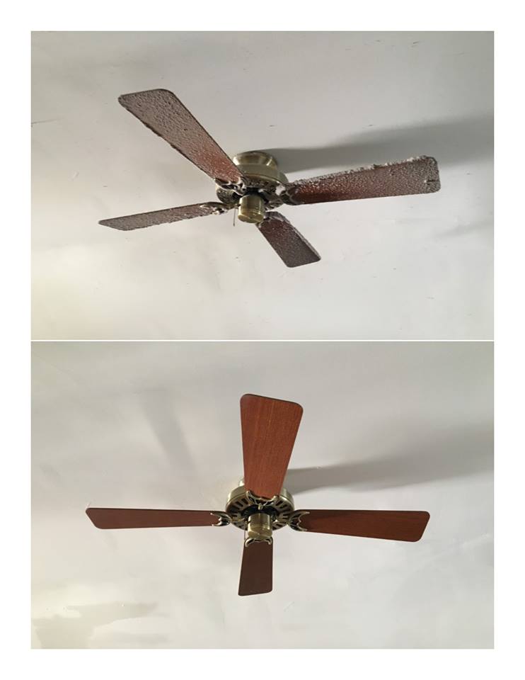 Ceiling fan cleaning made easy